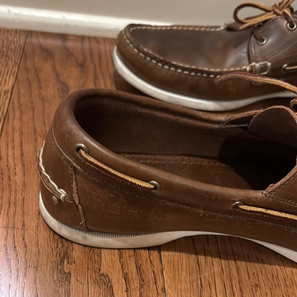 Allen Edmonds Maritime Men's Brown Leather Boat Shoes, size 12 D - Picture 10 of 15